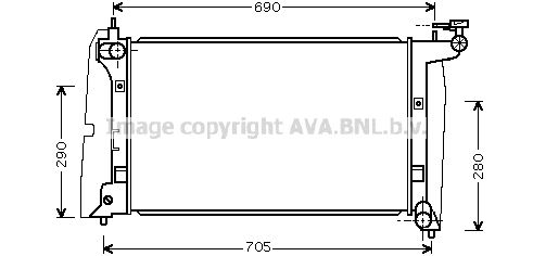 AVA QUALITY COOLING Радиатор, охлаждение двигателя TO2289